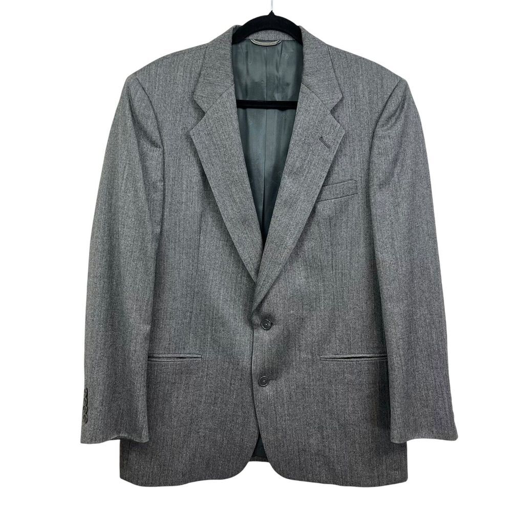 Christian Dior Monsieur Mens Blazer Suit Notch Collar 2 Button Ventless Gray 42R